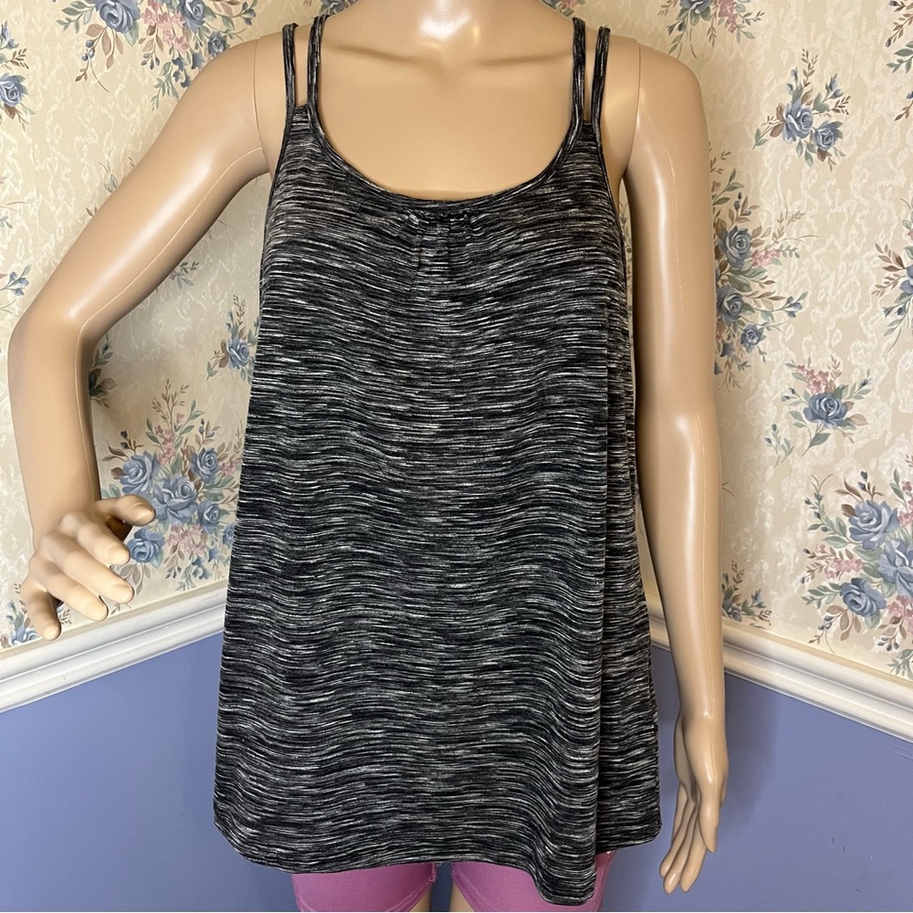 Hibelle Scoop Neck Spaghetti Strap Grey Cami Tank Top, Size XL